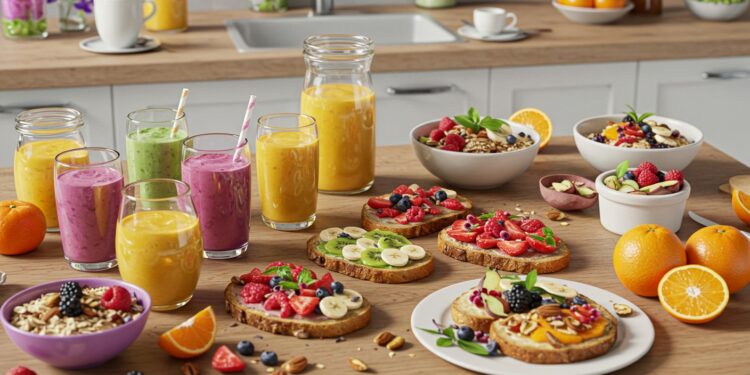 15 Petits Déjeuners Faciles À 5 Ingrédients - Viral Mag 15 recettes de petits déjeuners sains et rapides avec 5 ingrédients ou moins Smoothies toasts et oats pour bien commencer la journée    Viral Mag