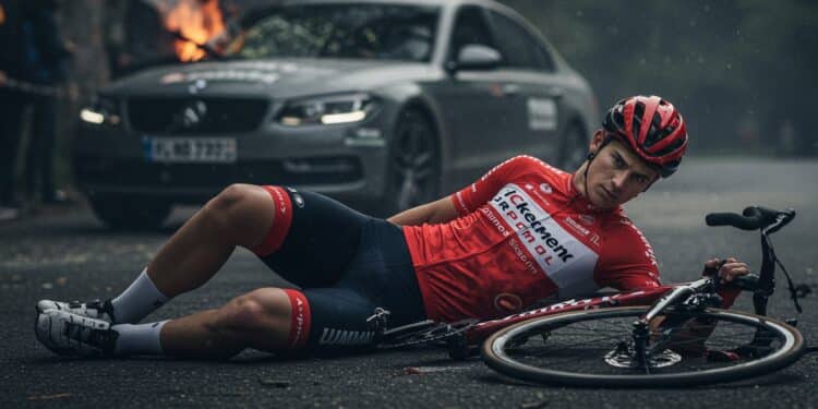 Accident Cycliste : La Terrible Chute d’un Jeune Talent - Viral Mag Un jeune cycliste de 21 ans percuté par une voiture avant une grande course Découvrez son combat pour se relever après de graves blessures   Viral Mag