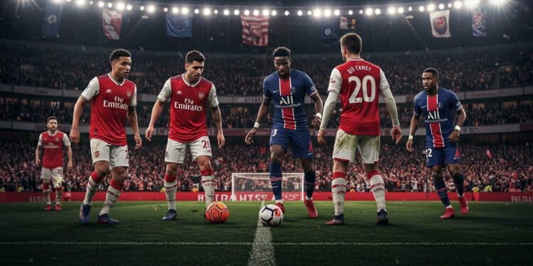 Arsenal-PSG : Duel Épique en Ligue des Champions - Viral Mag Analyse du choc Arsenal PSG en demi finale de Ligue des Champions  forces faiblesses et prédictions pour un match serré Qui lemportera    Viral Mag