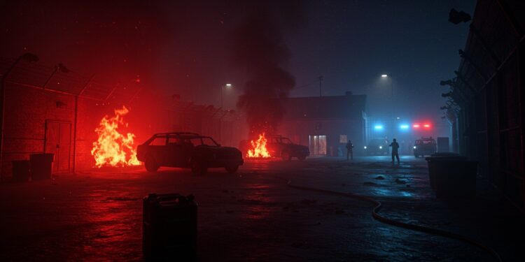 Attaques de prisons en France  véhicules incendiés à Caen suspects arrêtés en Isère Découvrez les détails de ces incidents inquiétants   Viral Mag