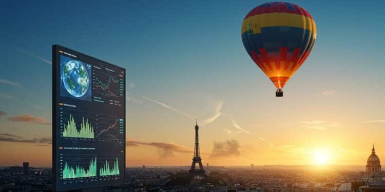 Ballon Parisien : Vigie du Climat en Plein Ciel - Viral Mag Un ballon unique scrute le climat à Paris révélant en temps réel limpact du réchauffement Découvrez son rôle scientifique et ses nouveautés captivantes   Viral Mag