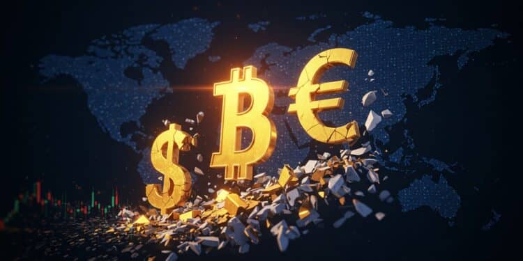 Bitcoin et Euro Défient le Dollar - Viral Mag Bitcoin et euro gagnent du terrain face au dollar malgré la chute des marchés Découvrez pourquoi les investisseurs se tournent vers ces actifs   Viral Mag