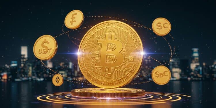 Bitcoin et stablecoins captent 72 du marché crypto Découvrez pourquoi BTC domine et ETH chute en 2025 Analyse et perspectives   Viral Mag