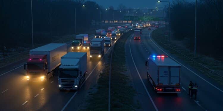 Camions Mal Garés : L’Anarchie des Autoroutes - Viral Mag Pourquoi les camions stationnent ils nimporte où sur les autoroutes  Découvrez les causes de cette anarchie et ses conséquences en Île de France   Viral Mag