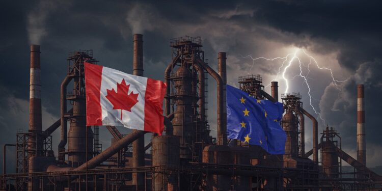 Canada et UE : Une Alliance Face aux Tarifs de Trump - Viral Mag Face aux droits de douane de Trump Canada et UE unissent leurs forces Découvrez comment les industriels résistent à la crise Viral Mag