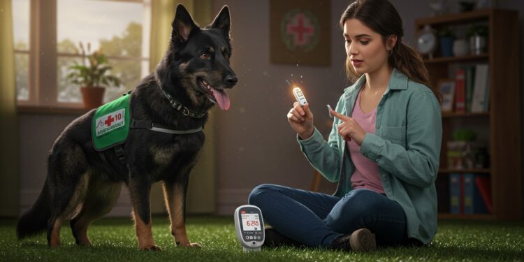 Chienne Détectrice : Shaka Sauve Maylis du Diabète - Viral Mag Shaka chienne héroïque détecte les crises de diabète de Maylis avec son flair surpassant la technologie Découvrez leur histoire unique Viral Mag