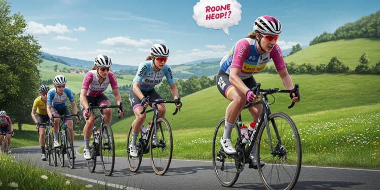 Un cycliste amateur sincruste dans la course féminine de Liège Bastogne Liège semant la stupeur Découvrez cet incident et la victoire de Kim Le Court   Viral Mag