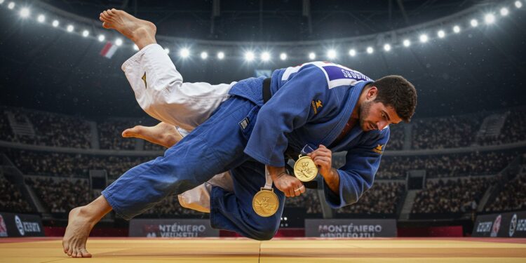 Daikii Bouba remporte lor en  66 kg aux Championnats dEurope de judo 2025 Découvrez son parcours sa victoire et lexploit français    Viral Mag