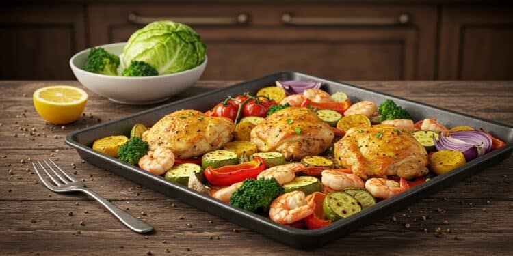 Dîners Protéinés Faciles Pour Soirées Chargées - Viral Mag Découvrez 6 recettes de dîners protéinés sur une plaque pour des soirées rapides Plan hebdomadaire et liste de courses inclus    Viral Mag