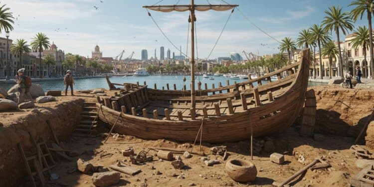 Découverte dun navire médiéval à Barcelone  une trouvaille archéologique majeure datant de 500 ans Plongez dans cette histoire fascinante    Viral Mag