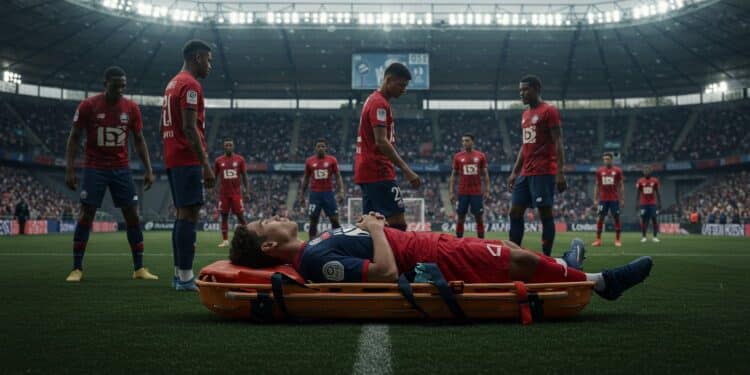 Ethan Mbappé Blessé : Fin de Saison à Lille ? - Viral Mag Ethan Mbappé sort sur civière lors dAngers Lille Sa saison est elle terminée Découvrez les détails de cette blessure et son impact sur Lille Viral Mag