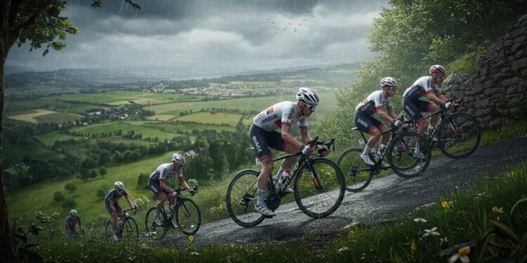 Flèche Wallonne 2025 : Course Épique au Mur de Huy - Viral Mag Revivez la Flèche Wallonne 2025  une bataille cycliste intense sur 205 km marquée par le Mur de Huy et des conditions météo extrêmes   Viral Mag