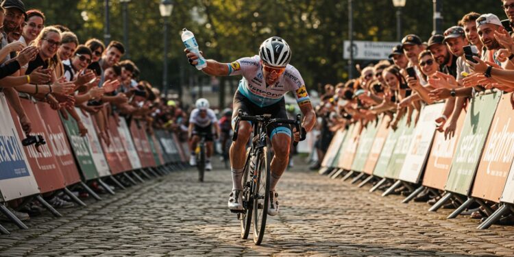Incident à Paris-Roubaix : Un Geste qui Secoue - Viral Mag Un bidon jeté sur un coureur à Paris Roubaix 2025 fait débat Découvrez les dessous de laffaire les réactions et les enjeux pour le cyclisme Viral Mag