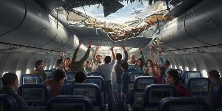 Incident Insolite Dans Un Boeing 737 En Vol - Viral Mag Un vol Delta Airlines vire au chaos quand le plafond dun Boeing 737 seffondre Les passagers le retiennent à bout de bras Découvrez cet incident incroyable   Viral Mag