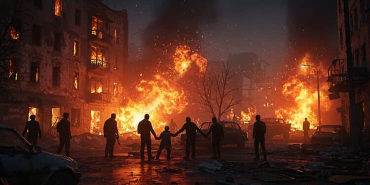 Kiev sous les Bombes : l’Ukraine Résiste - Viral Mag Kiev dévastée par des bombardements russes LUkraine lutte sous la pression internationale Découvrez la résilience dun peuple face à la guerre   Viral Mag