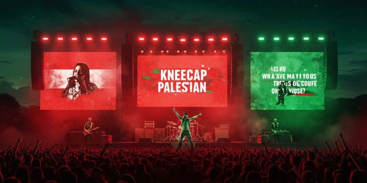 Kneecap à Coachella : Polémique et Engagement - Viral Mag Le groupe Kneecap défend ses messages pro palestiniens à Coachella suscitant débats et polémiques Découvrez les détails de cette controverse   Viral Mag