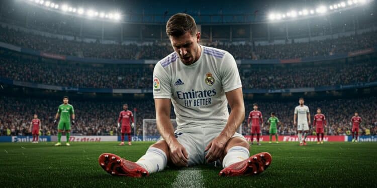 Kylian Mbappé Blessé : Inquiétude pour le Real Madrid - Viral Mag Mbappé sort blessé en Ligue des champions face à Arsenal Que signifie cette entorse pour le Real Madrid et son avenir  Analyse et perspectives   Viral Mag