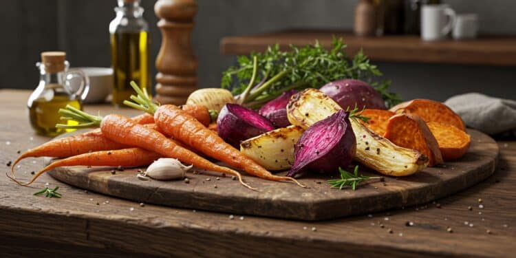 Légumes Racines Rôtis : Recette Facile Et Nutritive - Viral Mag Découvrez une recette simple de légumes racines rôtis savoureuse et riche en nutriments pour des repas sains toute la semaine   Viral Mag