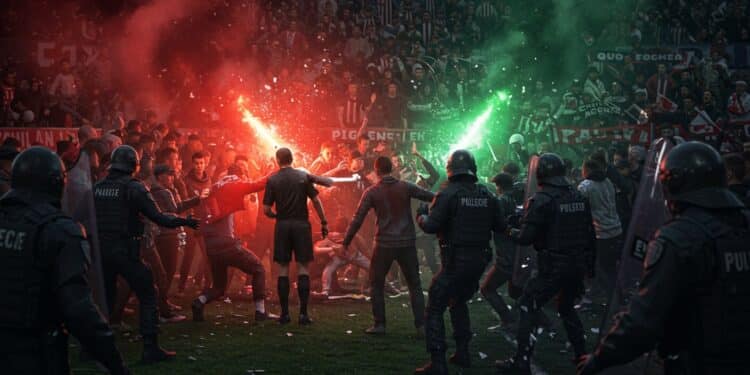 Ligue 1 : Violences dans les Stades, Réactions et Solutions - Viral Mag Incidents en Ligue 1 à Saint Étienne et Brest  jets de projectiles violences La ministre des Sports condamne et appelle à des mesures fermes Découvrez les solutions envisagées   Viral Mag