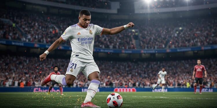 Mbappé : Son Premier Coup Franc Historique - Viral Mag Kylian Mbappé marque son 1er coup franc direct en finale de Coupe du Roi Découvrez ce moment historique et son impact sur le Real Madrid   Viral Mag