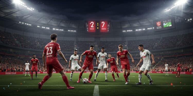 Metz-Red Star : Un Nul Héroïque en Ligue 2 - Viral Mag Le Red Star arrache un nul 2 2 à Metz un pas vers le maintien et un coup de pouce au Paris FC Découvrez les moments forts de ce match intense Viral Mag