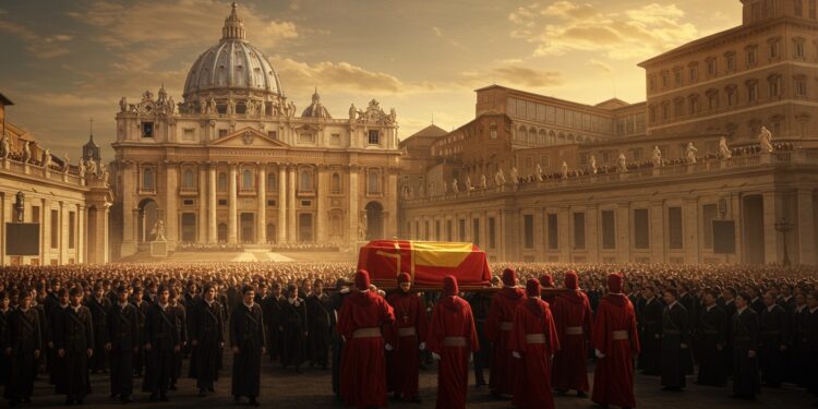 Mort du Pape : Cérémonie Émouvante à Saint-Pierre - Viral Mag Revivez la procession solennelle du corps du pape vers la basilique Saint Pierre un hommage vibrant à François marqué par la ferveur des fidèles Viral Mag