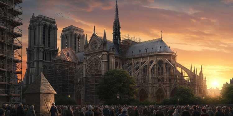 Notre-Dame : La Restauration Continue - Viral Mag La cathédrale Notre Dame rouverte en 2024 poursuit ses travaux jusquen 2035 Découvrez les défis et lélan de générosité attendu Viral Mag