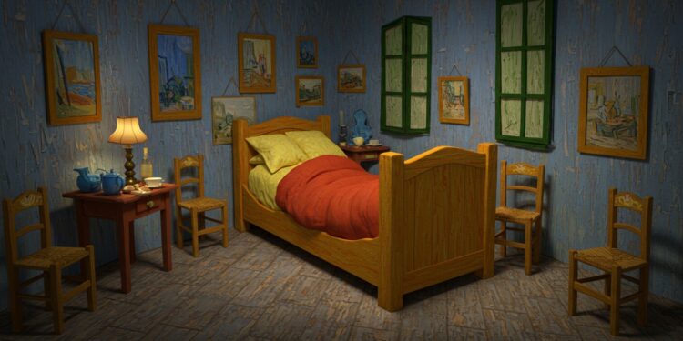Nuit Dans La Chambre De Van Gogh À Charroux - Viral Mag Passez une nuit unique dans une réplique grandeur nature de la Chambre à Arles de Van Gogh à Charroux Allier Une expérience artistique immersive    Viral Mag