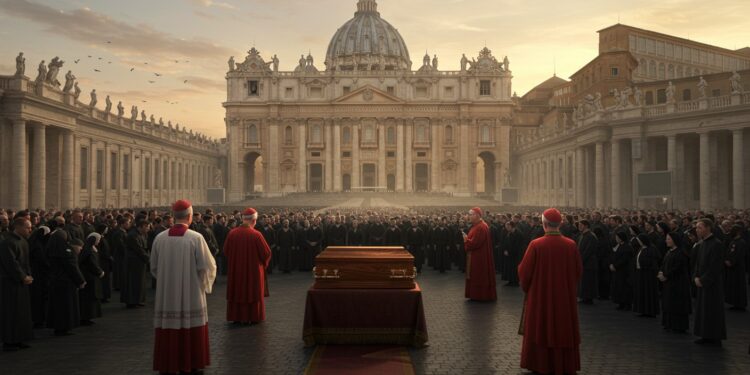 Obsèques Pape François : Cérémonie et Adieu - Viral Mag Les funérailles du pape François un événement mondial Découvrez le déroulé de la messe linhumation et les invités Un adieu émouvant   Viral Mag