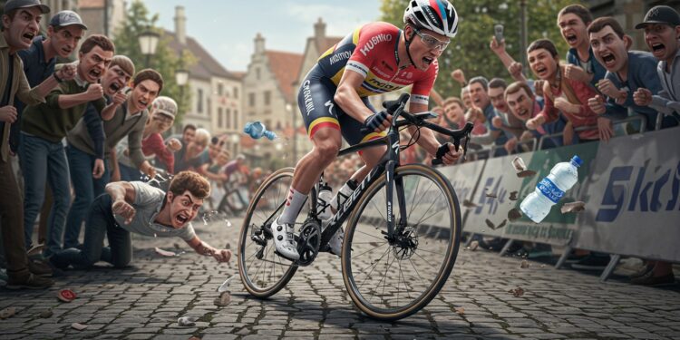 Paris-Roubaix : Un Bidon Lance la Polémique - Viral Mag Un incident choquant à Paris Roubaix 2025 un bidon jeté sur un coureur déclenche une plainte et soulève des questions sur la sécurité Découvrez les détails Viral Mag