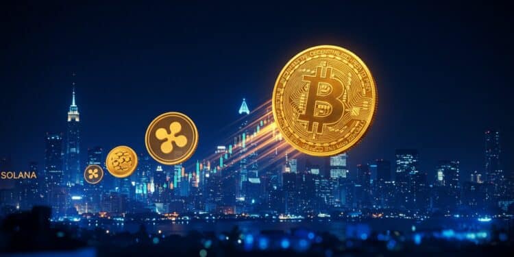 Pourquoi Bitcoin Grimpe-t-il ? Analyse Crypto - Viral Mag Bitcoin à 84 000 $ Solana bondit de 6   découvrez pourquoi les cryptos flambent malgré les incertitudes sur les taux Analyse de BTC ETH XRP SOL   Viral Mag
