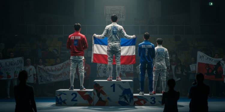 Protestation Silencieuse : Geste Fort en Escrime - Viral Mag Un geste polémique lors des Championnats dEurope U23 descrime des athlètes suisses tournent le dos au drapeau israélien Découvrez les détails et les réactions Viral Mag