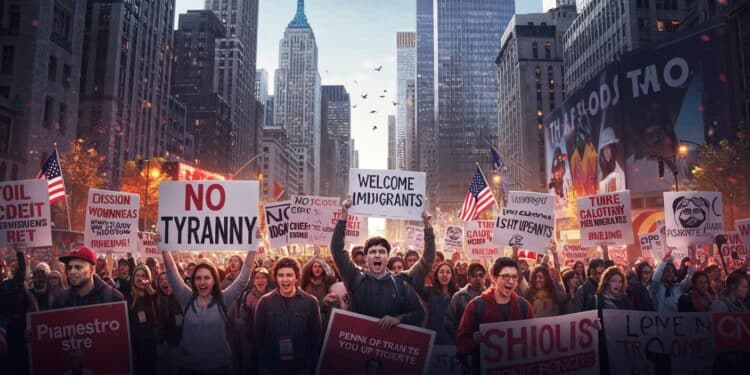 Protestations Anti-Trump : Une Amérique Divisée - Viral Mag Des milliers dAméricains manifestent contre Trump dénonçant sa politique migratoire et ses dérives Décryptage dun mouvement qui secoue les États Unis Viral Mag