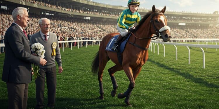 Un grand père et son petit fils unis par la passion des courses hippiques brillent au quinté de Fontainebleau Découvrez leur histoire captivante   Viral Mag
