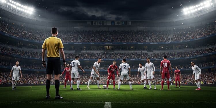Real Madrid-Arsenal : Un Arbitre Sous Pression - Viral Mag Match retour explosif Real Madrid Arsenal focus sur larbitre français sous tension dans un Bernabéu en feu Viral Mag