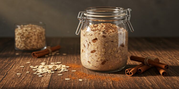 Découvrez une recette dovernight oats à la cannelle rapide et saine  Prête en 5 min elle révolutionne vos matins Essayez vite ce délice vegan    Viral Mag