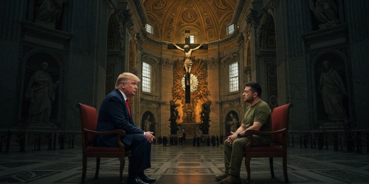 Rencontre Historique Trump-Zelensky À Rome - Viral Mag 26042025   Trump et Zelensky face à face à Rome  un échange qui pourrait changer le cours de la guerre en Ukraine Que sest il dit lors de cette rencontre secrète    Viral Mag