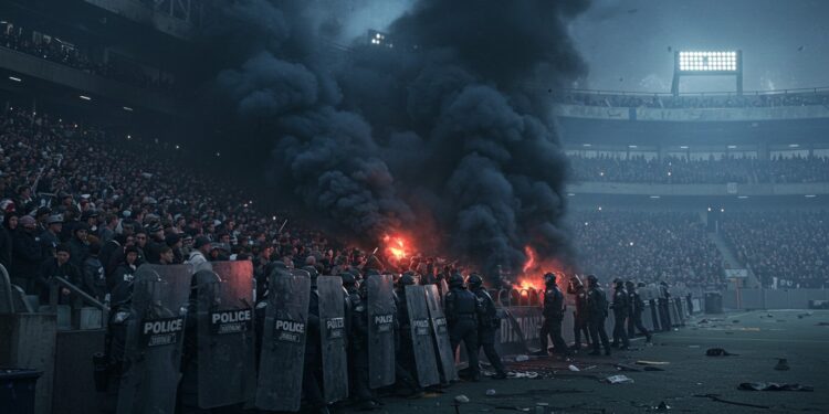 Sécurisation des Matches de Foot : Un Fardeau Insupportable ? - Viral Mag La sécurité des matches de foot pèse lourd sur les forces de lordre Entre violences et priorités un dilemme explosif Découvrez pourquoi ça craque Viral Mag