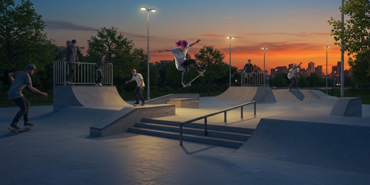 Skatepark de Reims : Éclairé, Rénové, mais Découvert - Viral Mag Le skatepark de Reims se modernise avec éclairage et rénovations mais reste découvert Découvrez les choix de la ville et les projets à venir Viral Mag