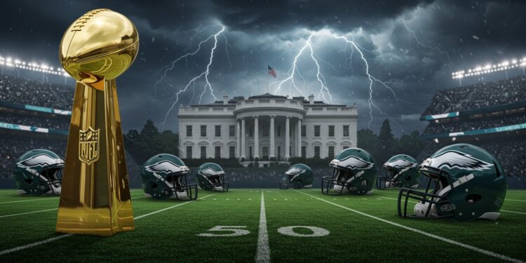 Super Bowl : Boycott de l’Invitation de Trump - Viral Mag Des joueurs des Eagles snobent Trump à la Maison Blanche après leur victoire au Super Bowl Découvrez pourquoi et les réactions Viral Mag