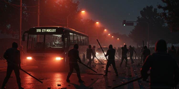 Supporters Lensois Attaqués : Chaos Après Brest-Lens - Viral Mag Violences après Brest Lens  guet apens contre supporters lensois vitres brisées route bloquée Enquête sur les tensions entre ultras et autorités   Viral Mag