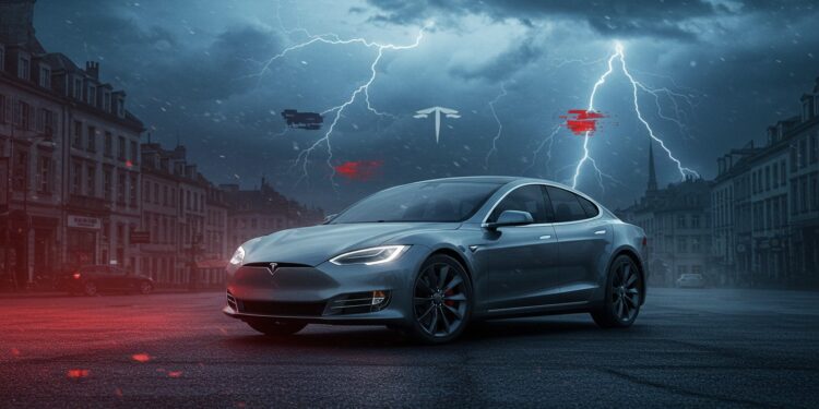 Tesla en Crise : Ventes en Chute dans l’UE - Viral Mag Les ventes de Tesla plongent de 45  dans lUE en 2025 Découvrez les raisons de cette crise et ses impacts sur le marché automobile européen   Viral Mag