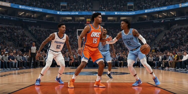 Thunder vs Grizzlies : Duel Explosif en Playoffs 2025 - Viral Mag Le choc Thunder vs Grizzlies en playoffs NBA 2025 sannonce brûlant  Analyse joueurs clés et streaming pour ne rien manquer du match du 20 avril   Viral Mag