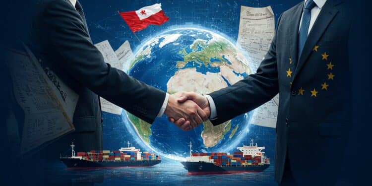 Trump annonce un accord imminent avec lUE sur les droits de douane Quels impacts pour le commerce mondial  Découvrez les enjeux et perspectives   Viral Mag