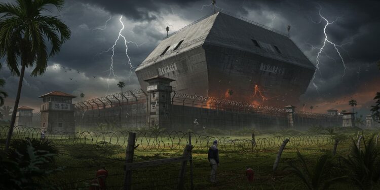 Trump et Bukele : Un Nouveau Guantánamo au Salvador ? - Viral Mag Trump sinspire du Salvador pour déporter des criminels vers une méga prison Un modèle sécuritaire qui inquiète les défenseurs des droits humains Viral Mag