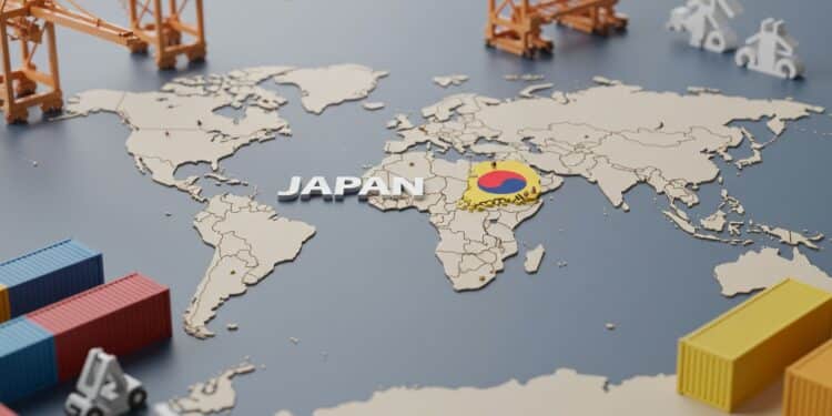 Trump Priorise Japon et Corée du Sud pour le Commerce - Viral Mag Trump négocie avec le Japon et la Corée du Sud pour réduire le déficit commercial Quels accords en vue  Découvrez les enjeux    Viral Mag