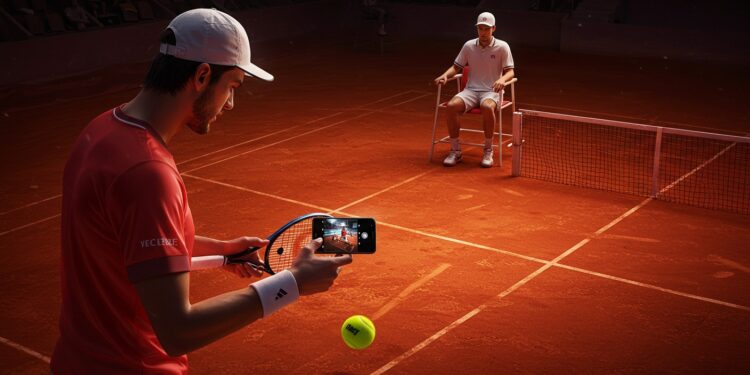 Zverev Dénonce l’Arbitrage Électronique à Madrid - Viral Mag Zverev conteste une décision darbitrage électronique à Madrid avec une photo prise en match Découvrez cet incident et ses implications   Viral Mag