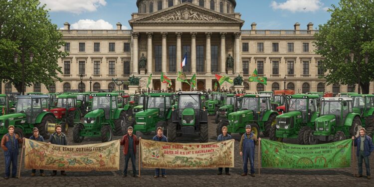 Les agriculteurs manifestent lundi à Paris devant lAssemblée nationale pour défendre une loi clé Découvrez les enjeux et tensions de ce mouvement   Viral Mag