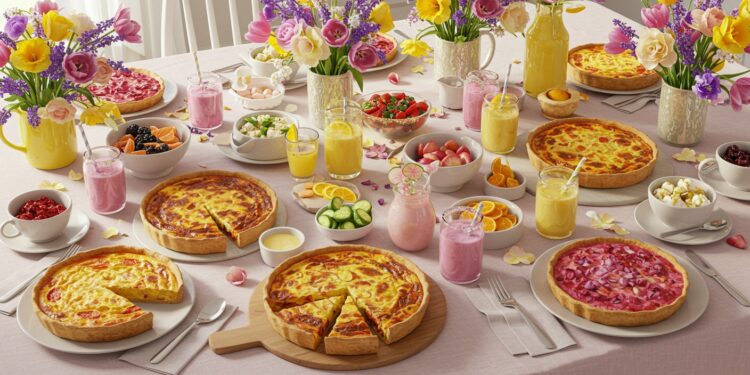 27 Idées Brunch Faciles Pour La Fête Des Mères - Viral Mag Célébrez la fête des mères avec 27 recettes de brunch simples et savoureuses quiches smoothies mocktails Des idées pour un moment inoubliable Viral Mag