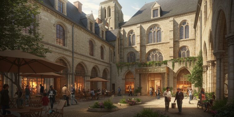 Abbaye Saint-Vaast : Le Futur Cœur d’Arras - Viral Mag Labbaye Saint Vaast à Arras se transforme en un lieu de vie avec hôtel et café mêlant histoire et modernité Découvrez ce projet unique Viral Mag